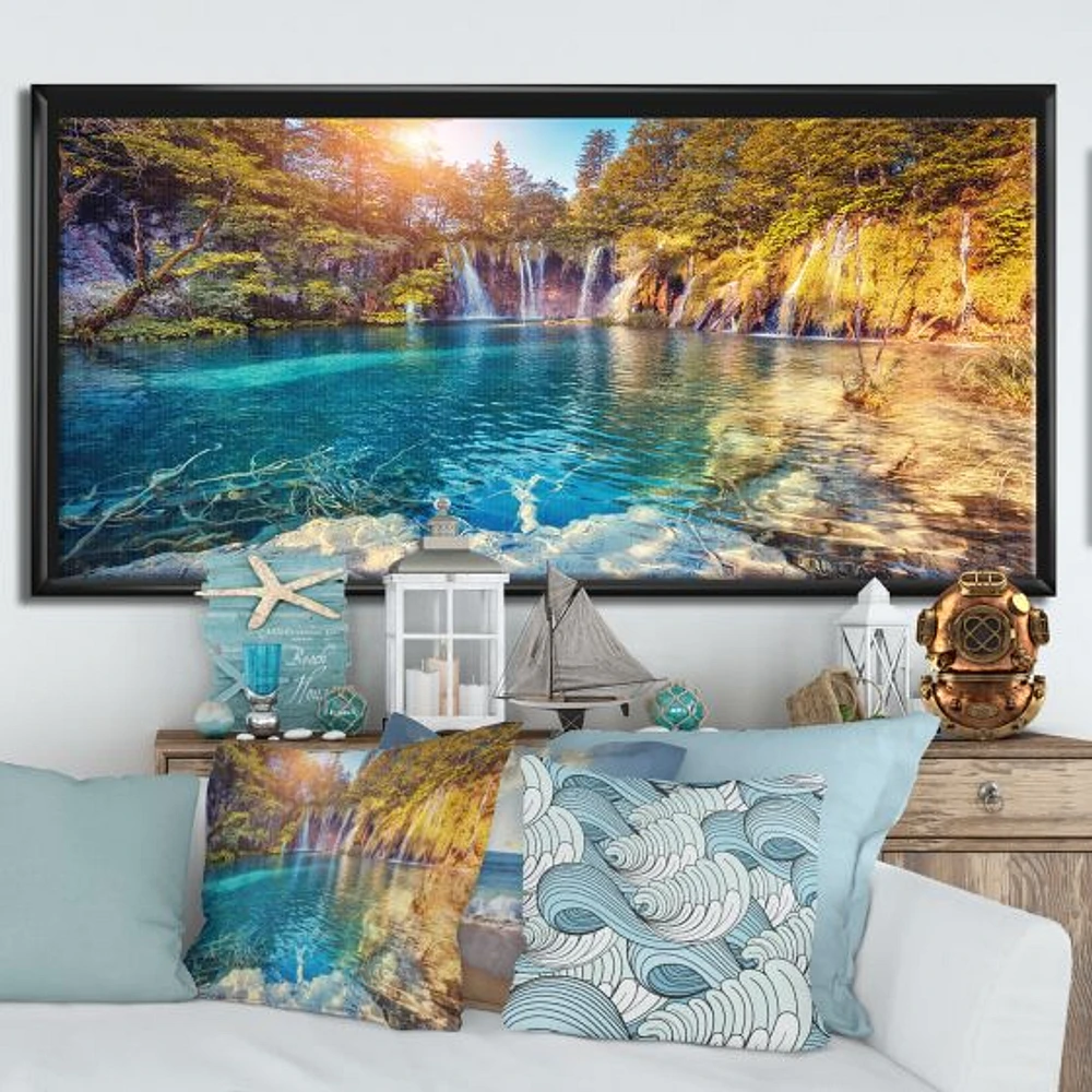 Turquoise Water and Sunny Beams Canvas Print