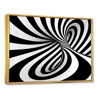 Spiral Black and White  Art Canvas Print