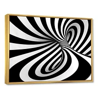 Spiral Black and White  Art Canvas Print