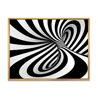 Spiral Black and White  Art Canvas Print