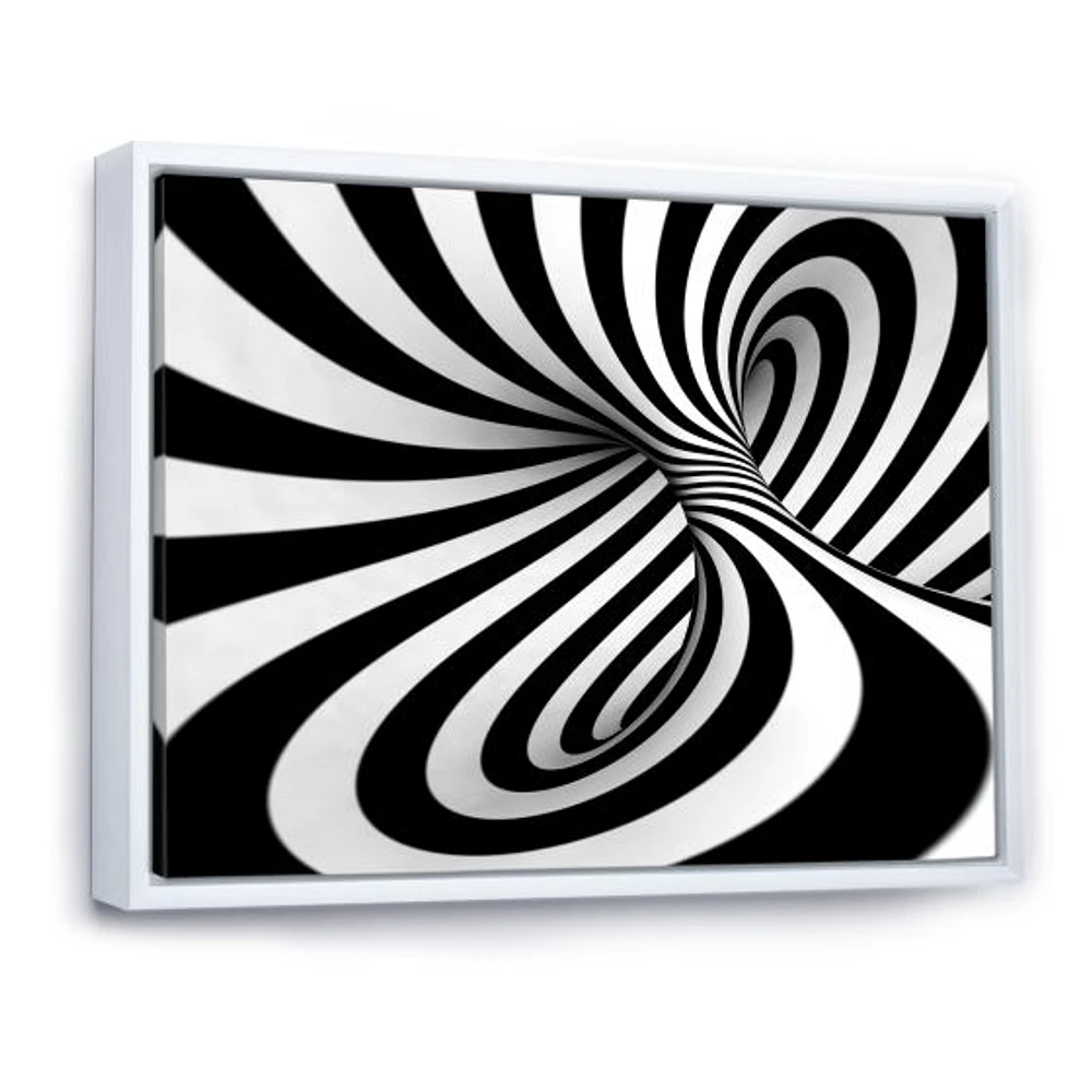 Spiral Black and White  Art Canvas Print