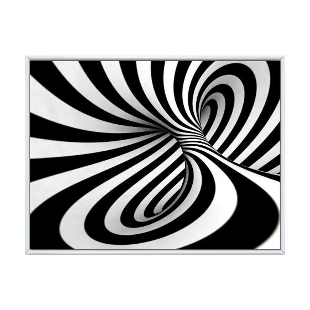 Spiral Black and White  Art Canvas Print