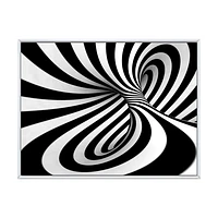 Spiral Black and White  Art Canvas Print