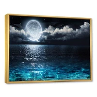 Toile imprimée « Romantic Full Moon Over Sea