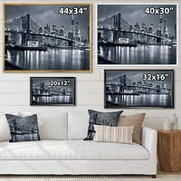 Panorama New York City at Night  Canvas Print