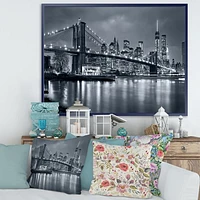 Panorama New York City at Night  Canvas Print