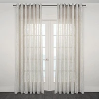 Foggia Semi- Sheer Jacquard Grommet Panel