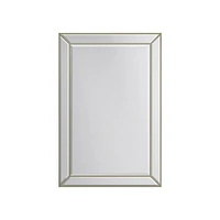 Gale miroir rectangulaire à bord perlé