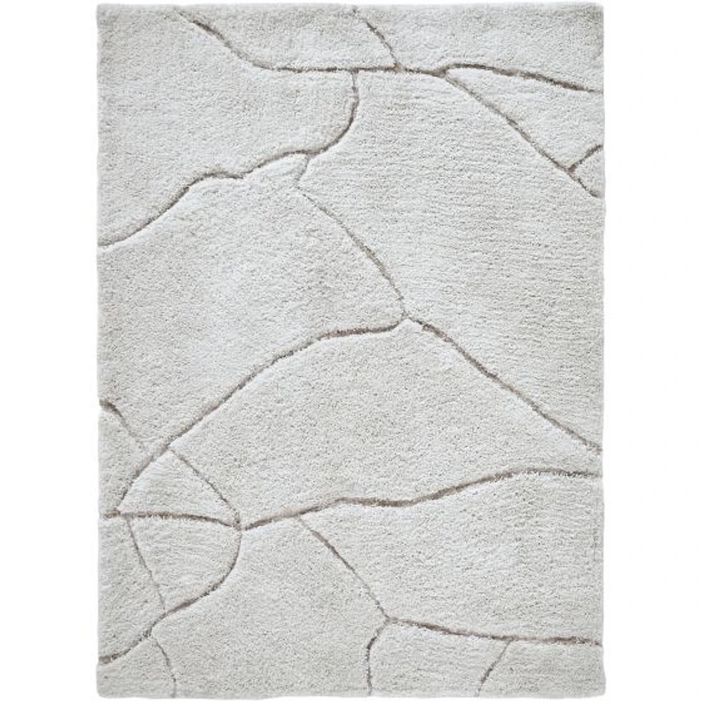 Tapis blanc cassé et taupe « Allen »