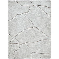 Tapis blanc cassé et taupe « Allen »