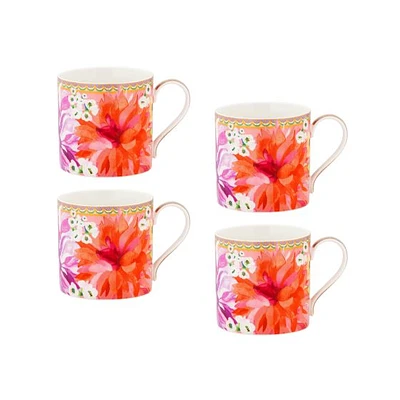 Maxwell & Williams Set of 4 Dahlia Mugs - 430ml