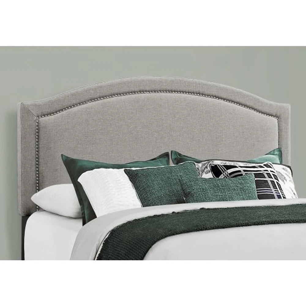 Arched Elegant Nailhead Trim Bed Frame - Queen