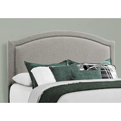 Arched Elegant Nailhead Trim Bed Frame - Queen
