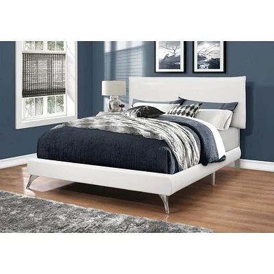 Rectangular Elegant Nailhead Trim Bed Frame - Queen