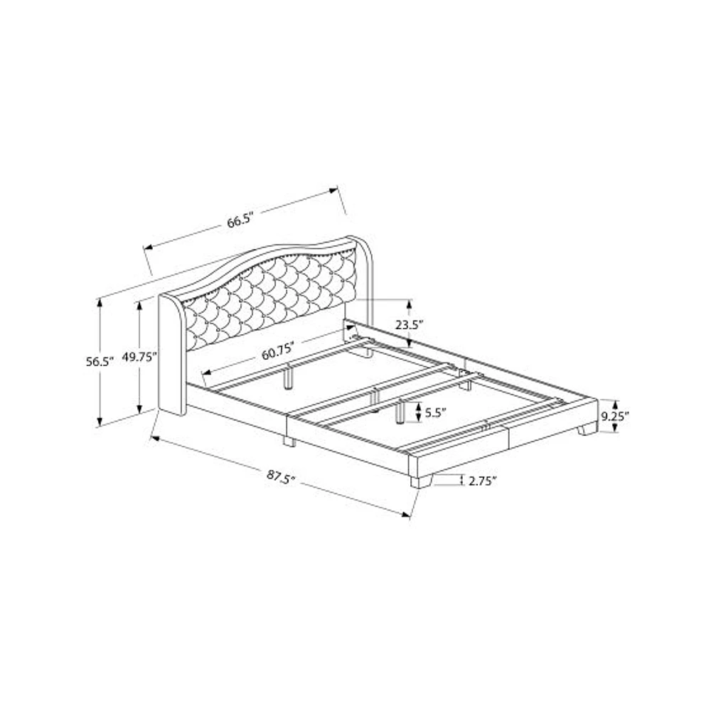 Luxurious Upholstered Bed Frame