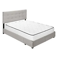 Upholstered Platform Bed with Storage Drawers - Queen