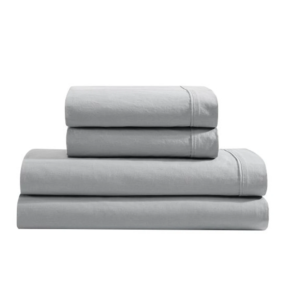Washed Percale Solid T200 Sheet Set by Calvin Klein