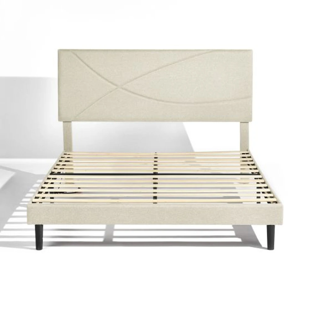 Upholstered Foothill Platform Bed with LED Light and USB Ports by Maison Classique