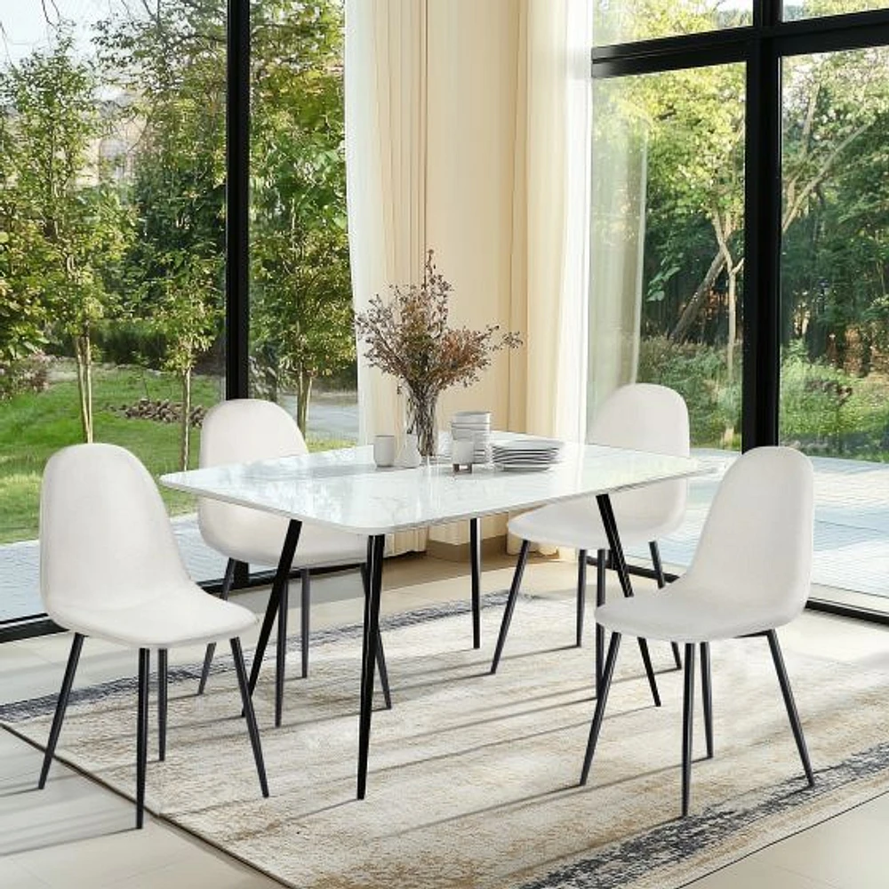 Set of 4 Minimalist Side Chairs by Maison Classique