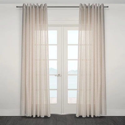 Imola Semi Sheer Jacquard Grommet Curtain