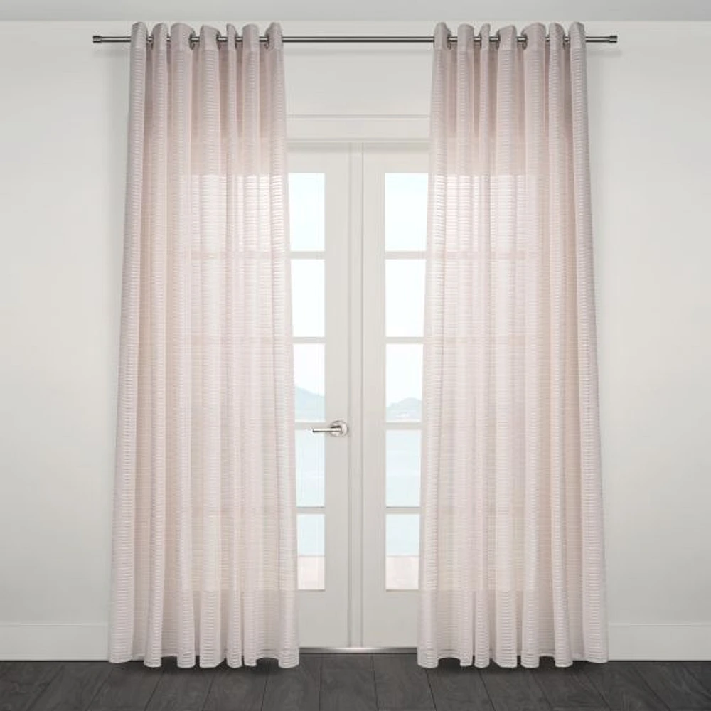 Imola Semi Sheer Jacquard Grommet Curtain