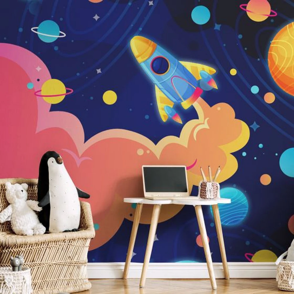 Kids Spaceship Wallpaper Mural