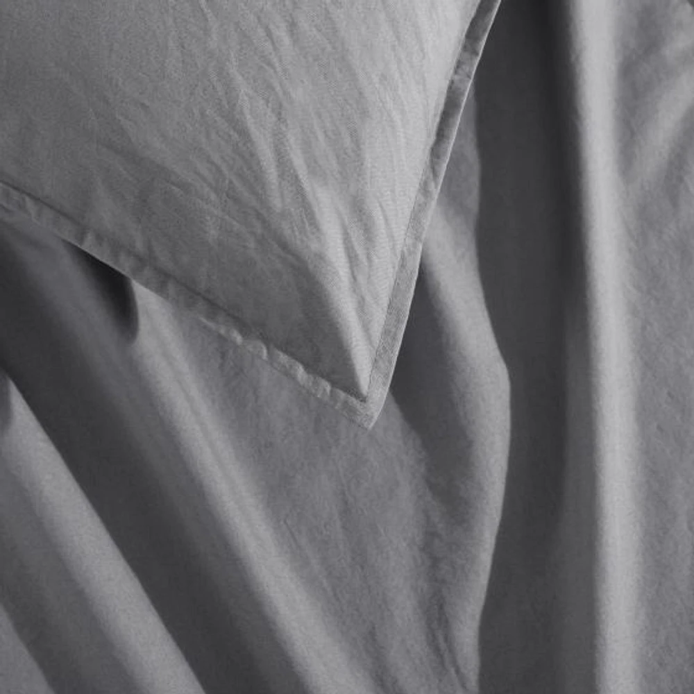 Washed Percale Cotton Duvet Cover Set by Calvin Klein