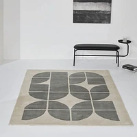 Tapis « Perseverance » - Avoine/Charbon