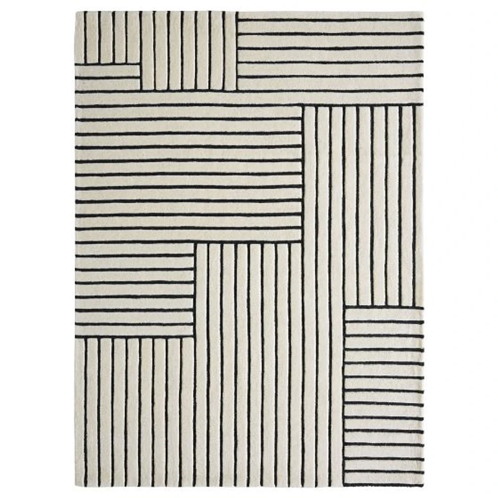 Arctica Off-White and Black Indoor Rug