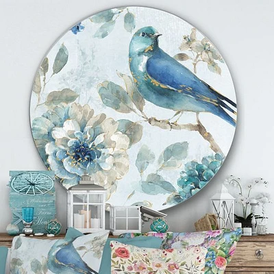 Indigold Watercolor Lovely Bird Round Wall Art