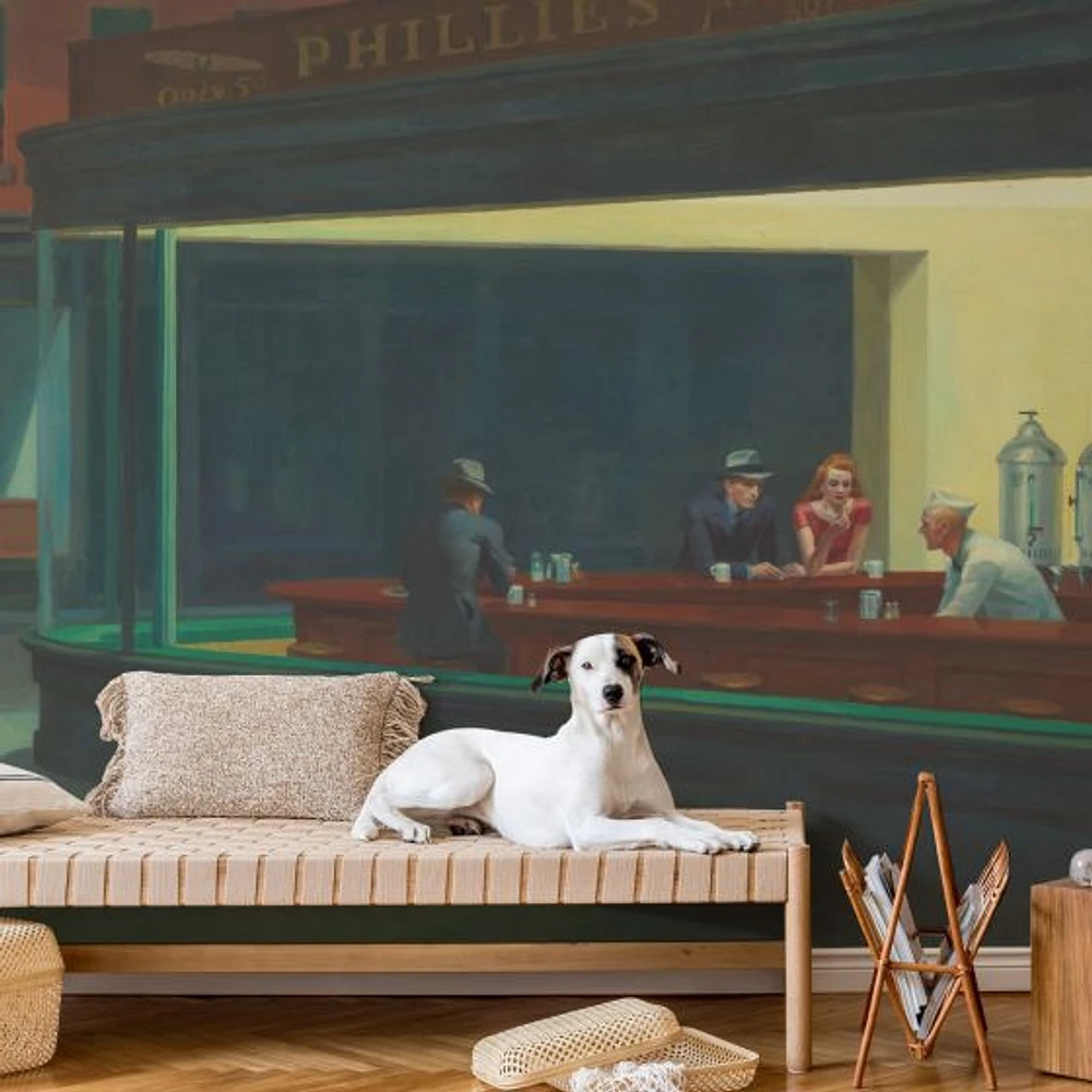 Nighthawks Painting Wallpaper Mural