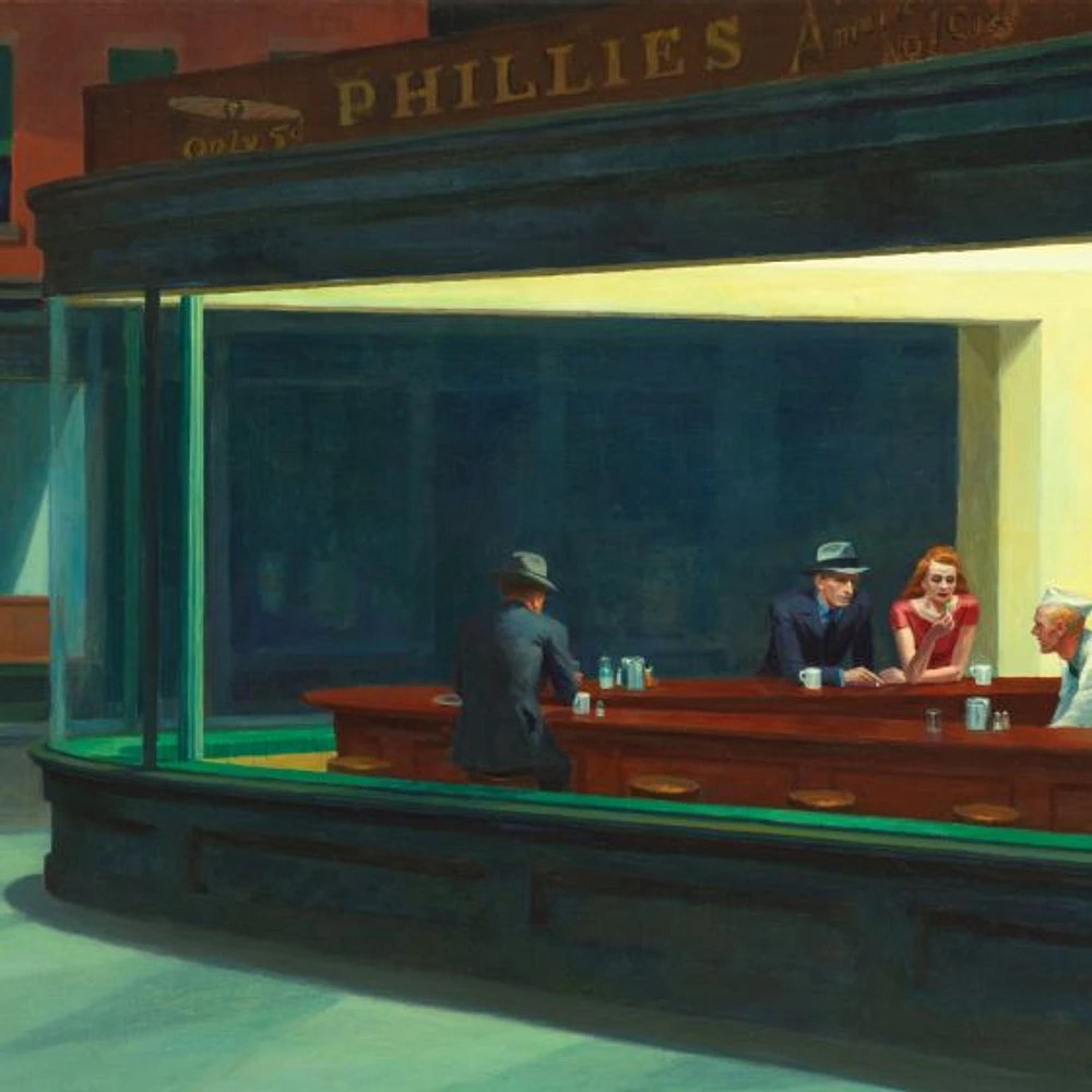 Nighthawks Painting Wallpaper Mural