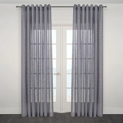 Nobile Semi Sheer Jacquard Grommet Curtain
