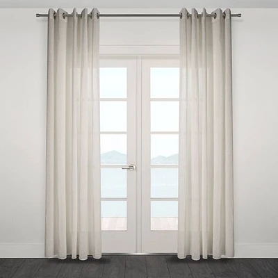 Ortona Wide Semi Sheer Jacquard Grommet Panel