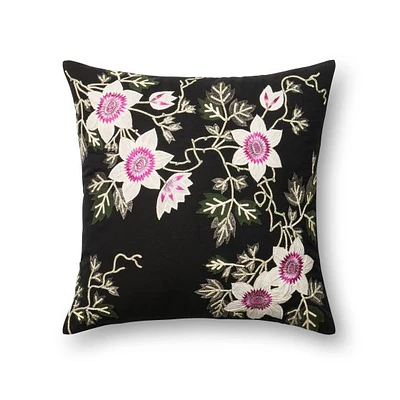 Loloi Ariel Black and Ivory Cushion