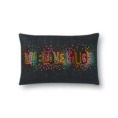 Loloi Monica Black and Multi Cushion