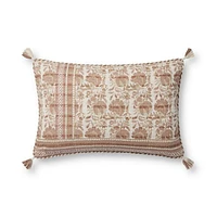 Loloi Lenox Blush and Ivory Cushion