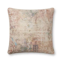 Coussin Reed par Loloi - Beige et Multi