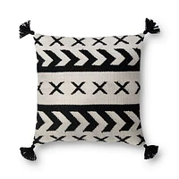 Coussin Freja par Loloi - Noir et Ivoire