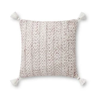 Coussin Bloone par Loloi - Blush et Naturel