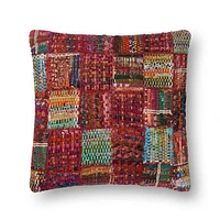 Loloi Lindy Red and Multi Cushion