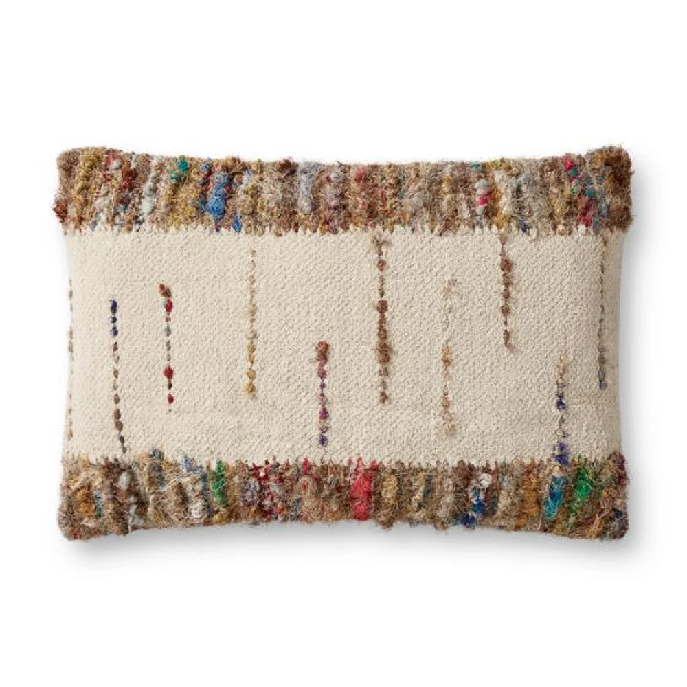 Loloi Alora Ivory and Multi Cushion