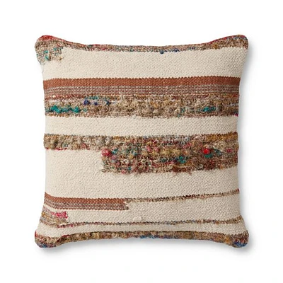 Loloi Marlowe Ivory and Multi Cushion