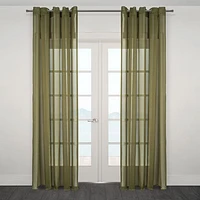 Paros Wide Semi Sheer Jacquard Grommet Panel