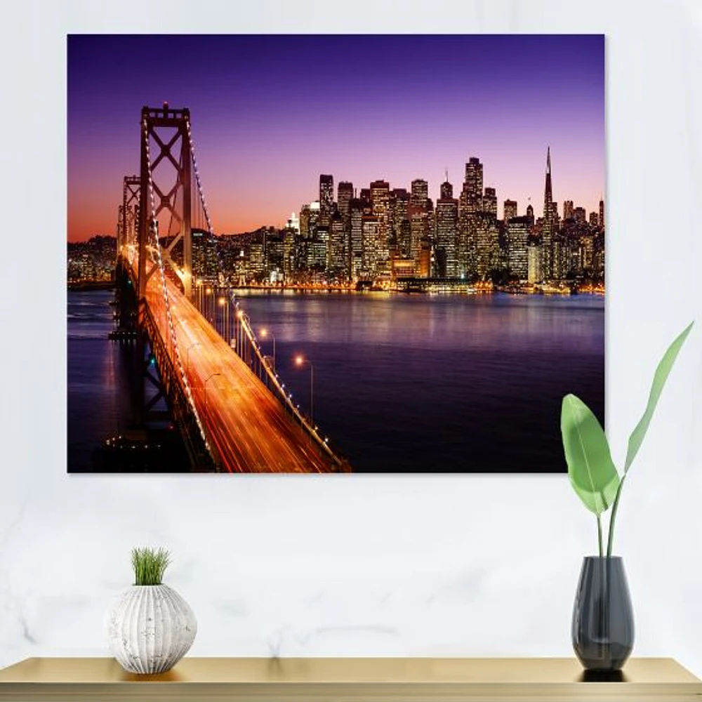 San Francisco skyline and Bay Bridge  Canvas Wall Art