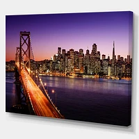 San Francisco skyline and Bay Bridge  Canvas Wall Art