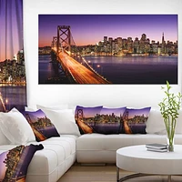 San Francisco skyline and Bay Bridge  Canvas Wall Art