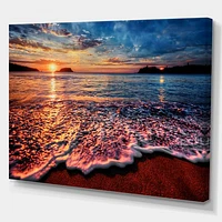 Peaceful Evening Beach View  Canvas Art Print