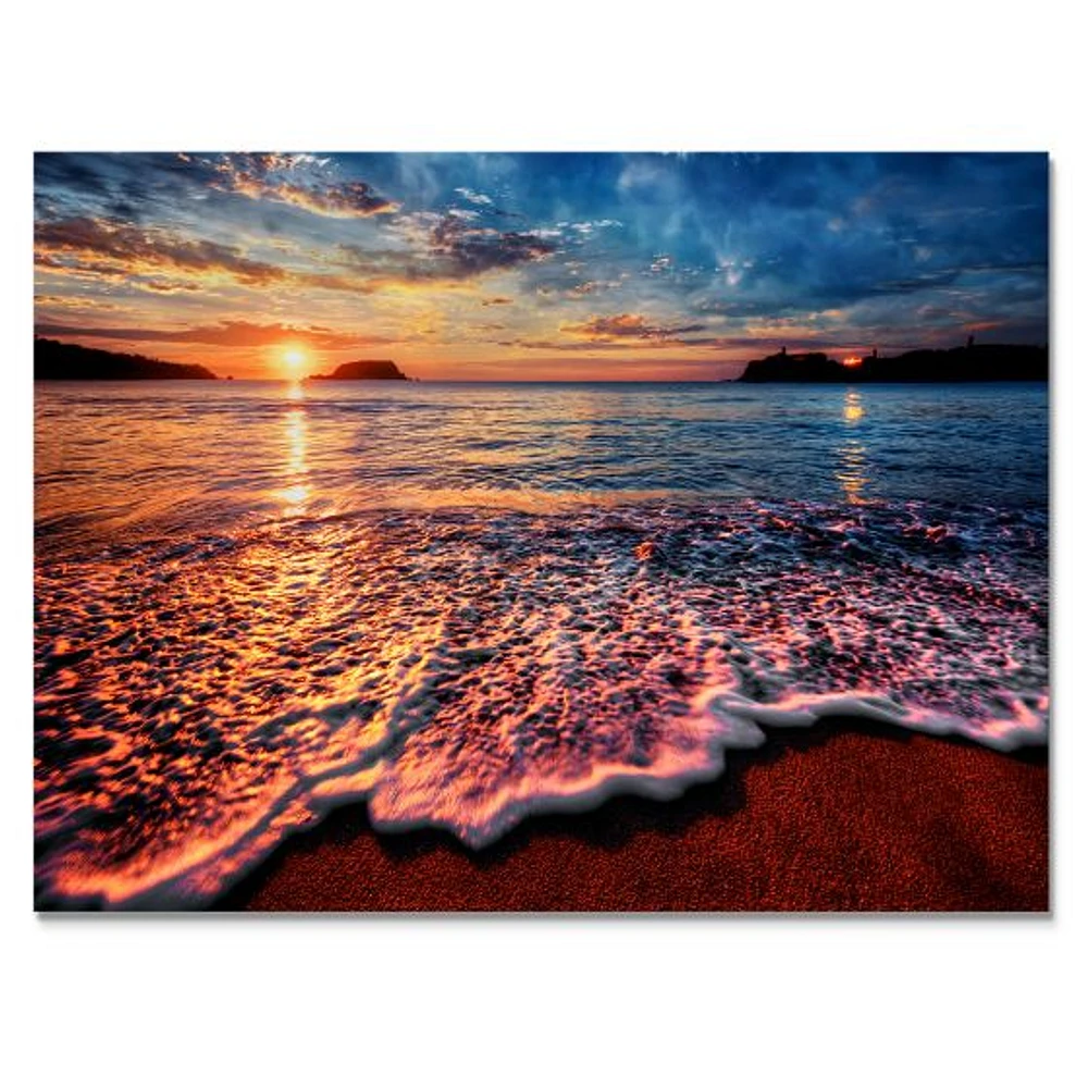 Peaceful Evening Beach View  Canvas Art Print