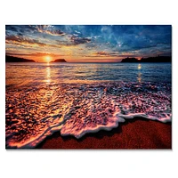 Peaceful Evening Beach View  Canvas Art Print